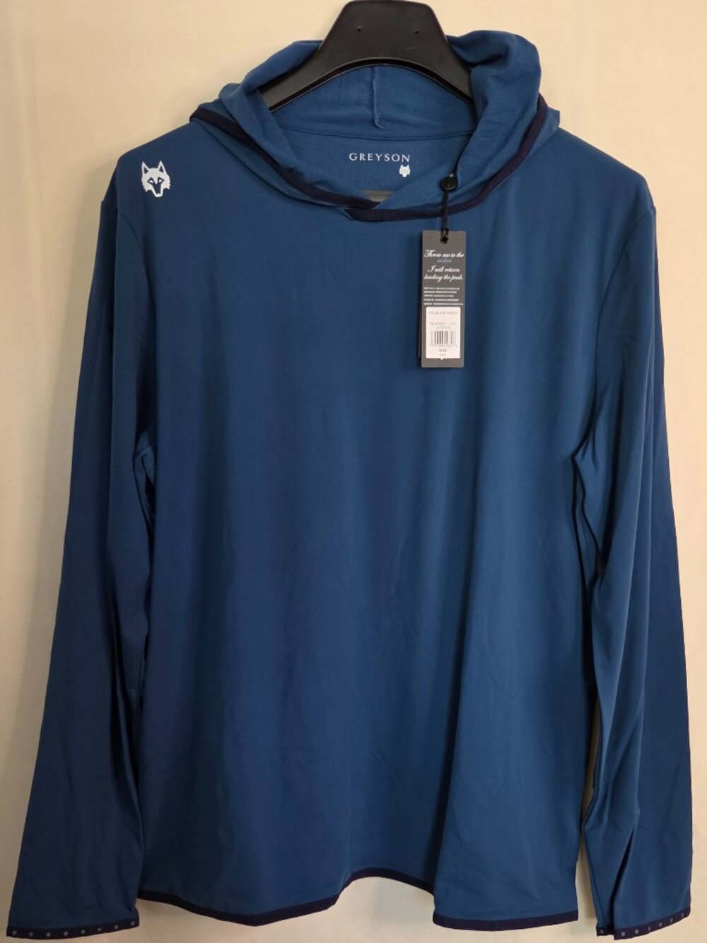 NWT GREYSON Colorado Hoodie  - Lightweight Performance Hoodie XXL in Aegean Blue
